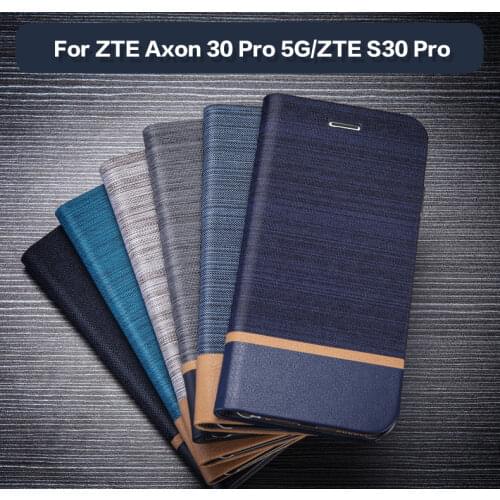 PU Leather Wallet Case For ZTE Axon 30 Pro 5G Business Phone Case For ZTE S30 Pro ZTE Red Magic 6R Case Soft Silicone Back Cover