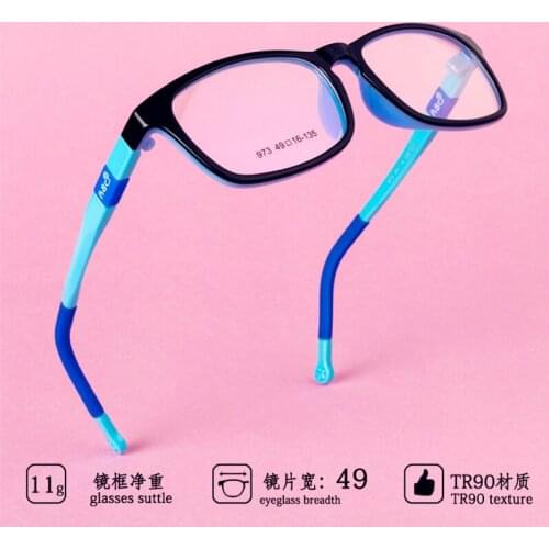 Childrens glasses frame Ultralight tr90 glasses comfortable silicone temples students myopia prescription glasses 73