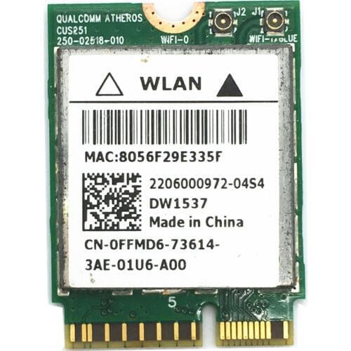 DW1537 Atheros QCSNFA282 802.11 a/b/g/n WIFI 300M+Bluetooth 4.0 M.2 Card for Dell Venue 11 Pro