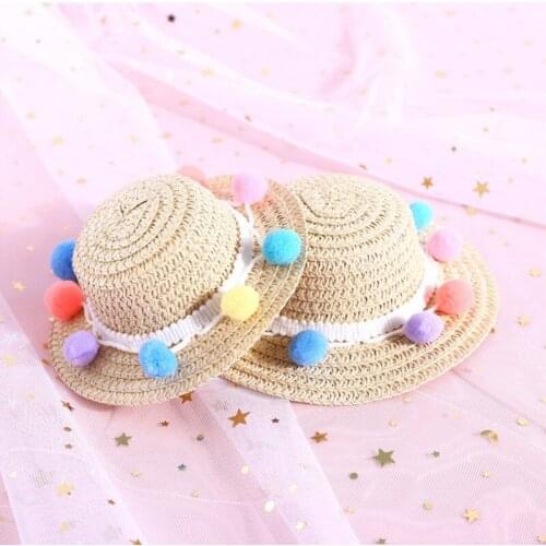 Summer Pet Mexican Straw Hat Dog Cat Pet Adjustable Buckle Daily Decoration Sun Hat Pet Hair Accessories