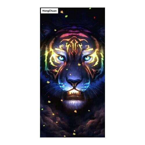 Lion Tiger 5D DIY Square/Round Diamond Painting Crafts Mosaic Cross Embroidery Home Decoration Christmas Gift New Year