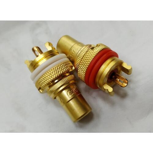 Copper CMC RCA Female Socket Terminal Jack Socket AV Audio Video Connector High Quality