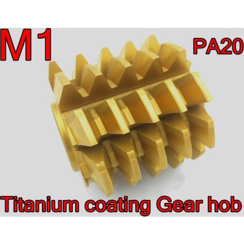 M1 modulus 50*40*22mm Inner hole PA 20 degrees HSS Titanium coating Gear hob Gear cutting tools Free shipping