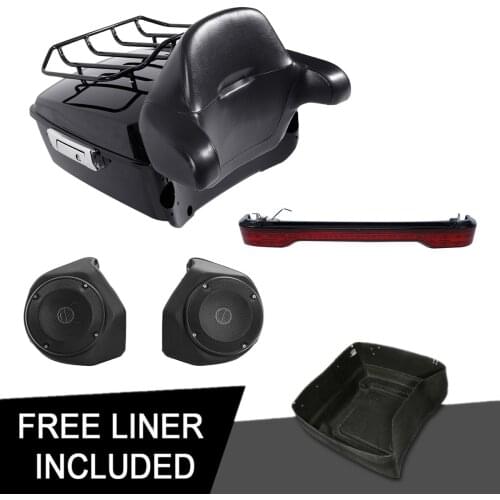 Motorcycle King Pack Trunk Luggage Rack Speaker For Harley Tour Pack Touring Road Glide Road King Street Electra Glide 2014-2021