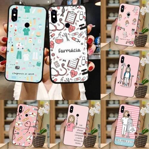 Cartoon Medicine Doctor Nurse Phone Case For Xiaomi Redmi note 7 8 9 t k30 max3 9 s 10 pro lite