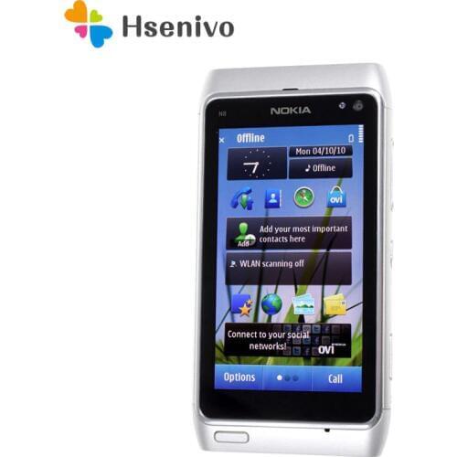 Nokia N8 Refurbished-Original N8 Mobile Phone 3G WIFI GPS 12MP Camera 3.5" Touch screen 16GB Storage cheap phone free shipping