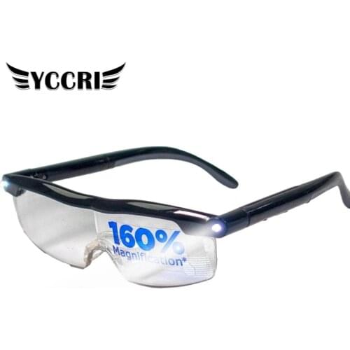 LED New Reading Glasses 1.6 Times Magnification Vision Enhancement Glasses Rechargeable Glasses Magnifying Glass Reading Glasses
