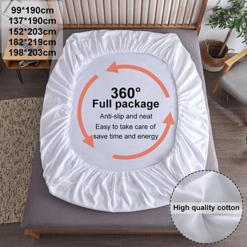 All-around Elastic Bed Sheet 1pcs 100% polyester solid bed mattress set with four corners and elastic band sheets hot sale