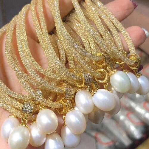 Freshwater pearl purple rice 8-10mm and chain necklace 18inch wholesale beads nature FPPJ woman 2019