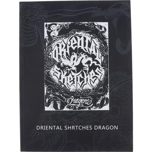 A4 49 Pages Tattoo Reference Book Traditional Dragons Body Art Sketch Book