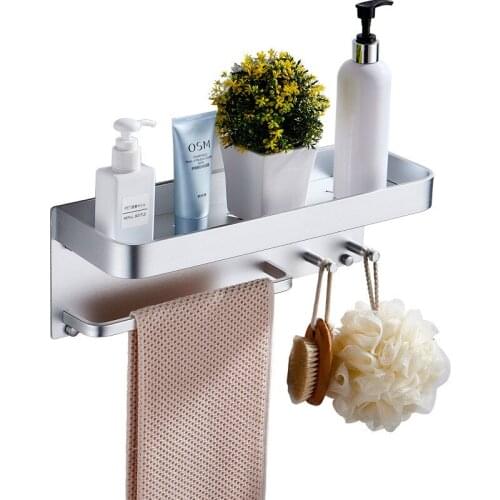 Punch-free toilet rack wall-mounted toilet multifunctional space aluminum thickened bathroom storage rack