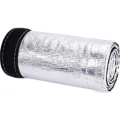 2M Metallic Heat Shield Thermal Sleeve Insulated Wire Hose Cover Wrap Loom Tube Protect Cover Car Accessories