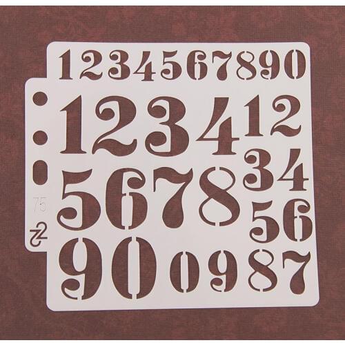 Number Layering Stencils for Diy scrapbook/photo album Decorative Embossing coloring,painting stencil,home decor