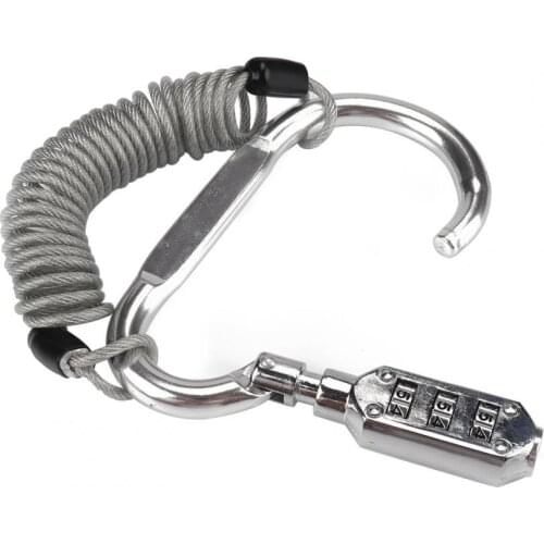 Rope Lock Steel Wire Sturdy Zinc Alloy Tough Combination Password Lock for Motorcycle Automobiles Security Protection