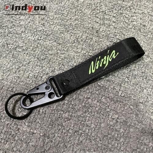 Motorcycle Embroidery Badge Keyring Keychain for Kawasaki Ninja 125 250SL 250 300 400 650 1000 ZX-6R ZX-10R ZX-14R H2 H2R ABS