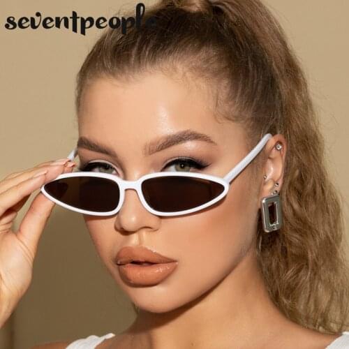 Fashion Small Frame Cat Eye Sunglasses Women 2021 Luxury Brand Candy Color Cateye Sun Glasses For Female Trendy Oval Eyewear