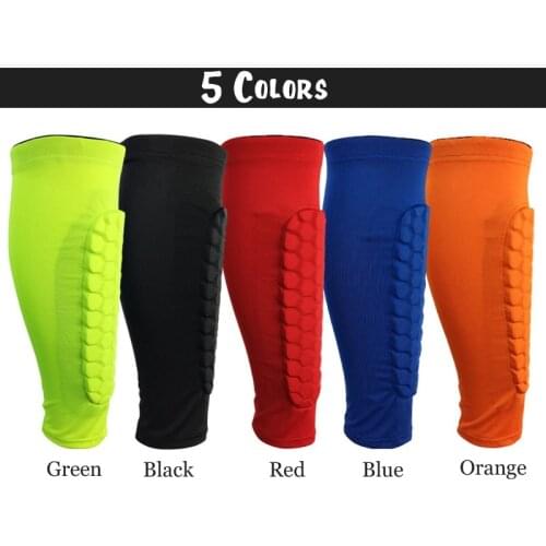 1PCS Soccer Honeycomb Shin Guards Leg Sleeves Basketball Training Gear Adult Teenager Football Protectors