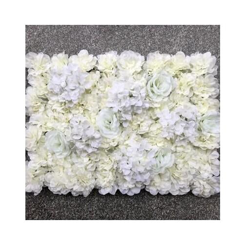 10 pcs / lot 60X40CM Artificial Rose Hydrangea Flower Wall for wedding backdrop or lawn pillar road lead decoration supply