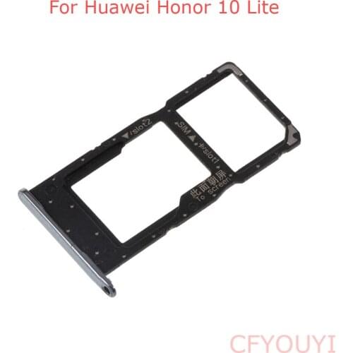 10pcs/lot For Huawei Honor 10 Lite SIM Card Tray Holder Slot Socket Adapter