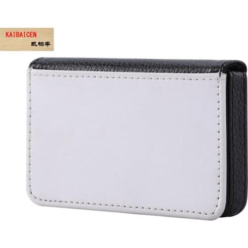 20pcs/lot Blank Sublimation bussiness card holder for Hot transfer Printing PU Blank consumables DIY card bag products