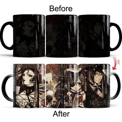 2021 Black Butler Mug 11oz Ceramic Creative Color Changing Magic Coffee Tea Cup Mugs