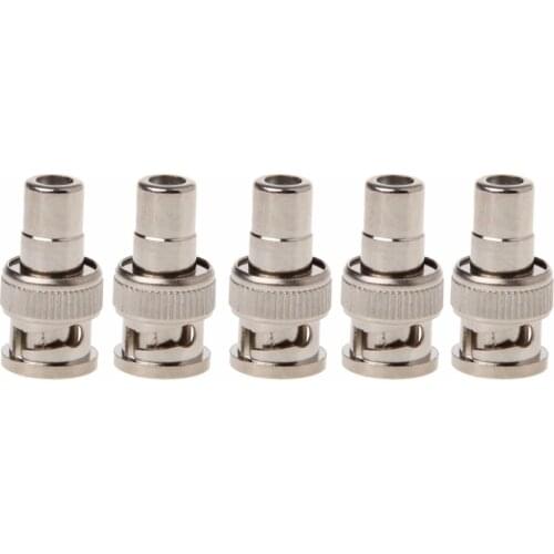 5x BNC Male To RCA Female Coaxial Connector Adapter For CCTV Surveillance Video 62KB Dropshipping