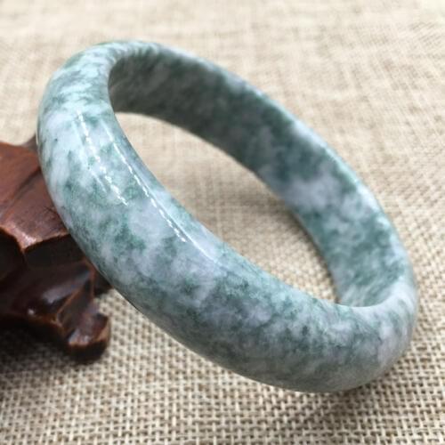 Free shipping 61mm Certified Grade "A" Natural Green Jadeite Gems Bangle Bracelet 043498 a