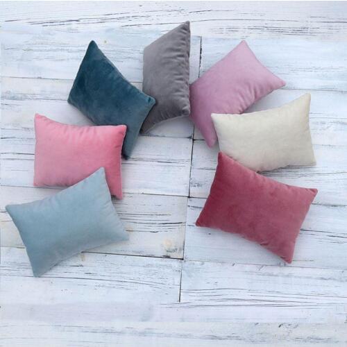 2Pcs/Set Newborn Photography Prop Infant Headband +Pillow Set Studio Photo Shoot Baby Pillow Room Decor Accessories