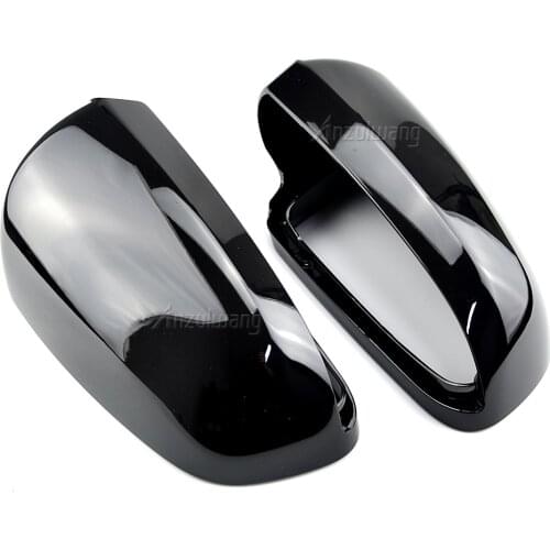 For Audi A3 S3 8P A4 B7 B6 A6 S6 4F C6 Side Mirror Caps Covers S3 S4 S6 A3 Sportback Glossy black 2003 2004 2005 2006 2007
