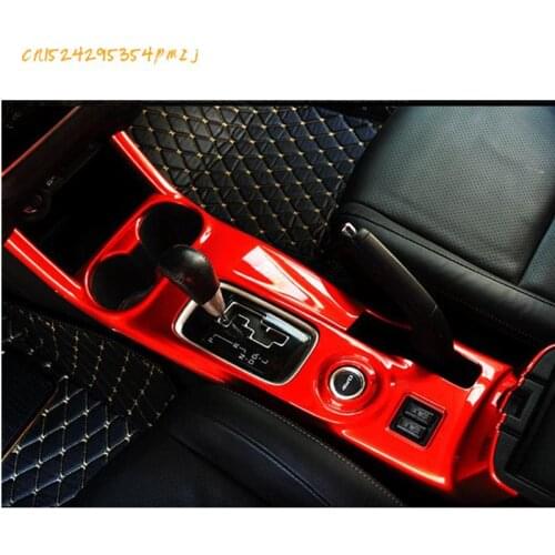 For Mitsubishi Outlander 2013-2016 Paintings Black Gear Shift Stick Front Front Cup Holder Base Car Cover Trim Cover Auto