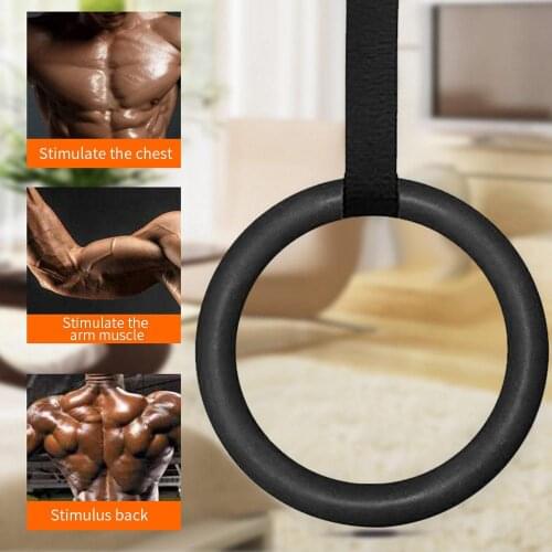 1pcs 400kg Gymnastic Ring Pull Up Ring Practical Fitness Exercise Wooden Durable High Quality Rings Muscle Ups Entertainment