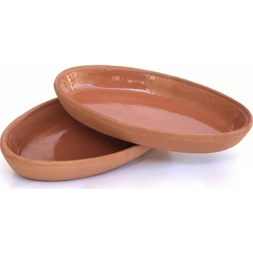 Clay Casserole large Deep Dish splayed Pot Frying Pan Bake Cooking Apparatus Made Of Clay 2 PCs Authentic Meat Cooking Pan Turkish Greek