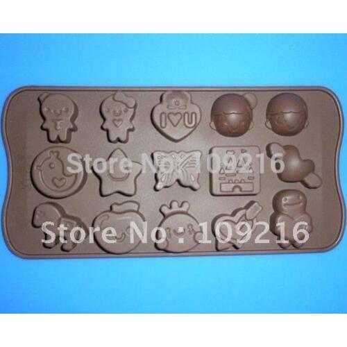 Hotsale!!! Food Grade Silicone Cake Mold/Chocolate Mold/Muffin Cupcake Pan NEW Chocolate (HY1-084 NO.4) DIY Mold