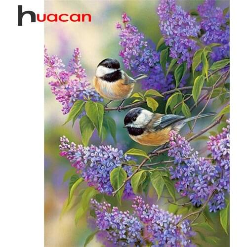 Huacan New Arrival Full Square/Round Diamond Painting Bird Flower Art Kit 5D DIY Diamond Embroidery Mosaic Home Decoration