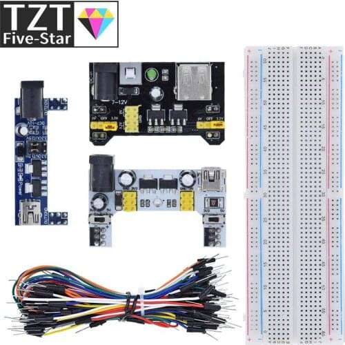 3.3V/5V MB102 Breadboard power module+MB-102 830 points Prototype Bread board for arduino kit +65 jumper wires wholesale