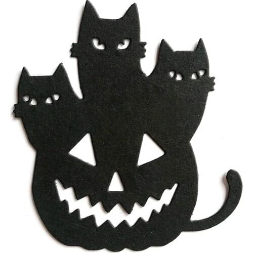 Metal Cutting Dies Cut Die Mold Halloween Pumkin Cat Scrapbook Paper Craft Knife Mould Blade Punch Stencils Dies