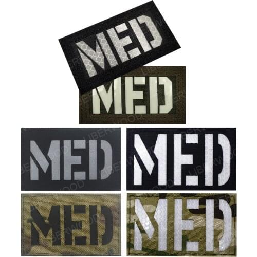 Multicam Infrared IR MED Medical MEDIC Patch Camo CP EMS EMT Military Tactical Hook Loop Patch Glow in the Dark Applique Badge