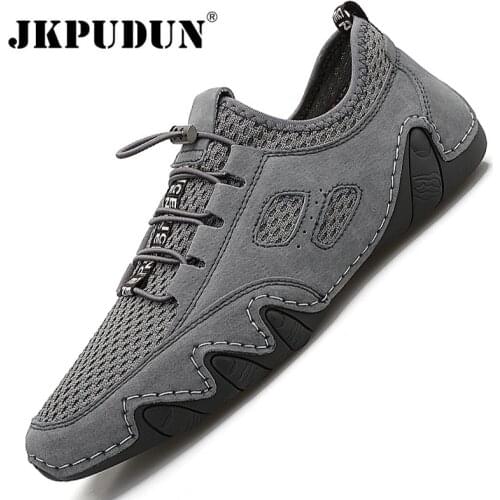 Men Casual Shoes Leather Fashion Men Sneakers Handmade Breathable Mens Loafers Moccasins Luxury Brand Mens Boat Driving Shoes