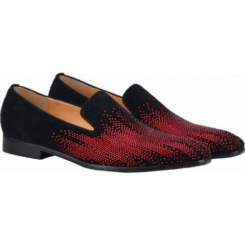 BRAND NEW HOT diamond decoration comfortable fashion US 5-12 Mens flannelette wedding career work party dance Driving Shoes