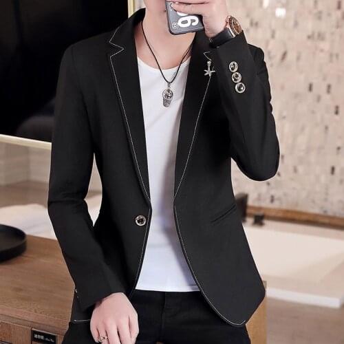 2021 Mens Mingqi Casual blazer Youth British Style Slim Fit All-Match blazers