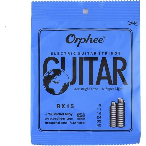 RX15/RX17/RX19 6pcs Electric Guitar String Set (.009-.042) Nickel Alloy Super Light Tension High Quality Guitar Part