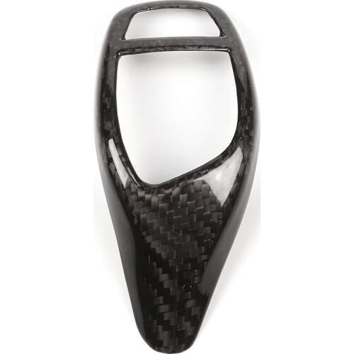 Real Carbon Fiber For BMW F20 F30 F31 F34 X5 F15 X6 F16 X3 F25 X4 F26 F10 F10 Change Gear Car Panel Frame Knob Head Cover Trim