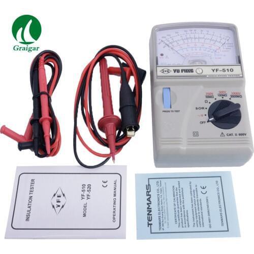 Portable High Resistance Meter Insulation Tester YF-510 AC Voltage 0~600V