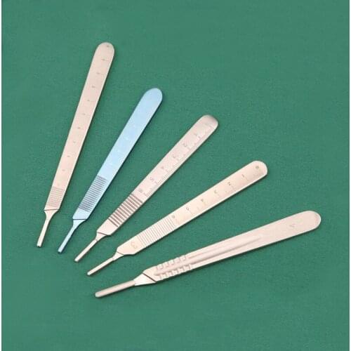 Titanium alloy stainless steel knife handle with scale, cosmetic plastic cutting double eyelid surgery tool, No. 3, No. 4 knife