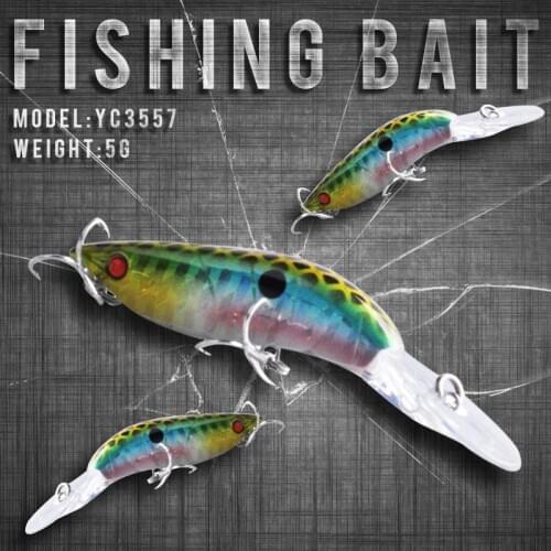 Fishing Lures 50mm/5g 0-1.2m Floating High Quality Lures Professional Pencil Hard Bait 3D Eyes Manual production