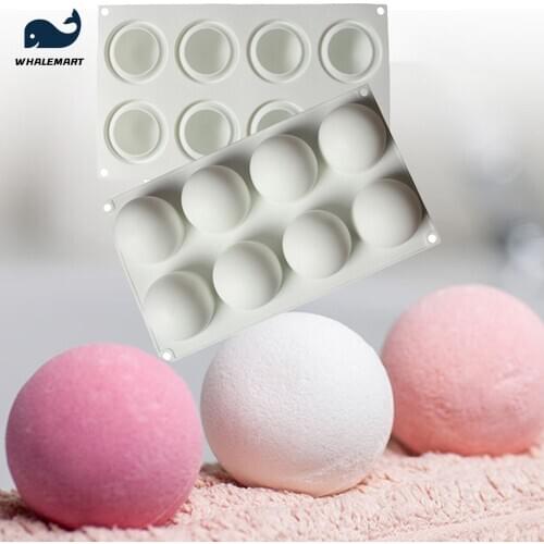 Sphere Silicone Mold 8 Cavities Bath Bomb Shape For Handmade Soap Making Supplies Homemaker DIY Tools