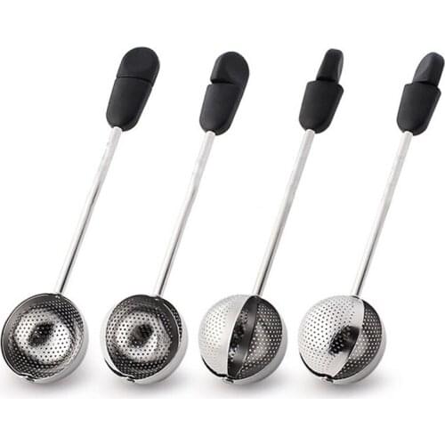 Stainless Steel Fine Mesh Tea Infuser Strainer Mesh Tea Ball Filter Handle Strainer 360 Rotation Infuser Filter