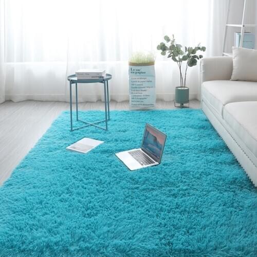 Nordic ins living room carpet bedroom tatami rug plush thick carpet balcony bay window decoration floor mat summer new carpet