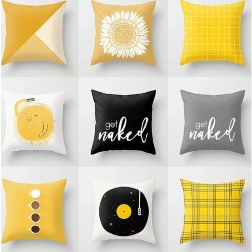 Scandinavian style, geometric letters, cartoon lattice pattern, pillowcase, sofa, car, cushion cover, decoration