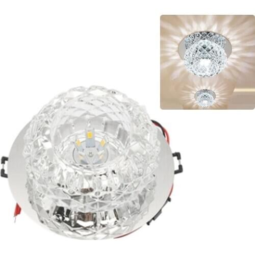 Modern LED Crystal Ceiling Light 5W LED Ceiling Fixtures Foyer Corridor Lamp Entrance Hall Lamp Living Room Crystal Ceiling Lamp